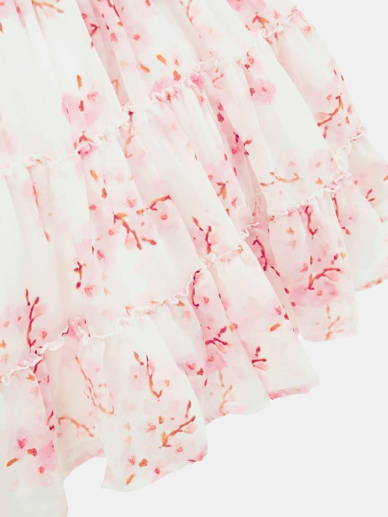 GUESS MIXED FABRIC SS DRESS W/BELT