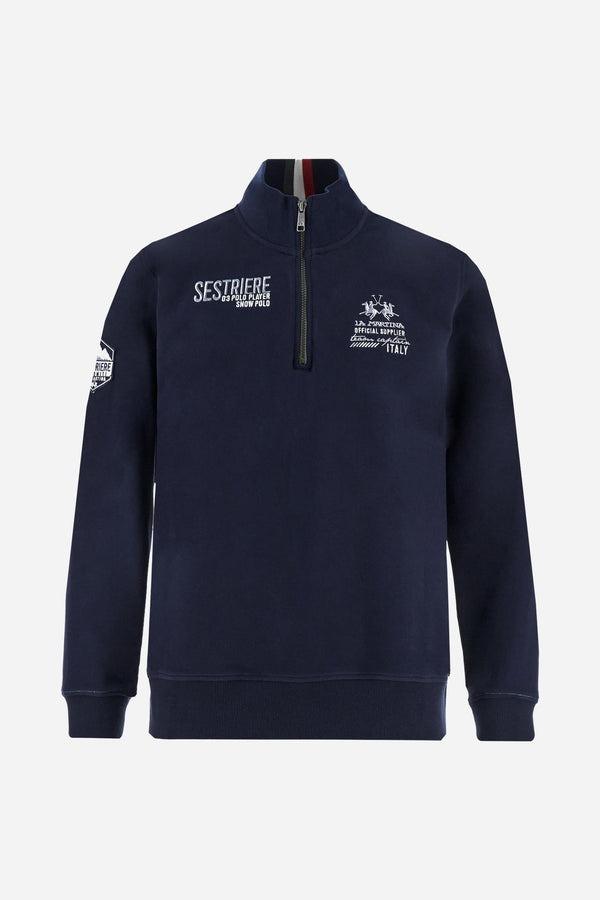 LA MARTINA MAN HALF ZIP SWEATSHIRT HEAVY