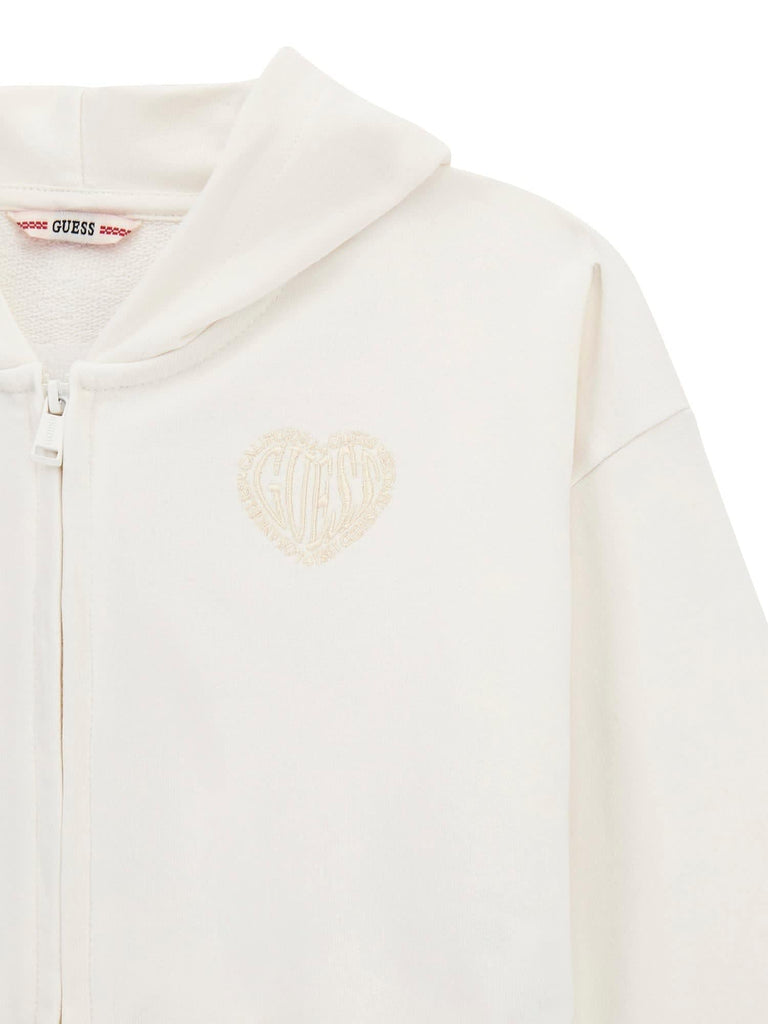 GUESS HOODED LS ACTIVE TOP W/ZIP