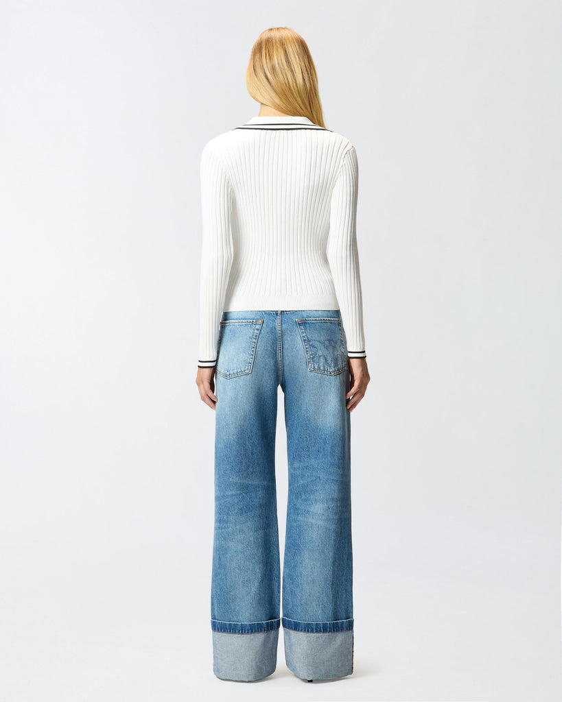 PINKO LINOSA POLO RIBBED VISCOSA STR