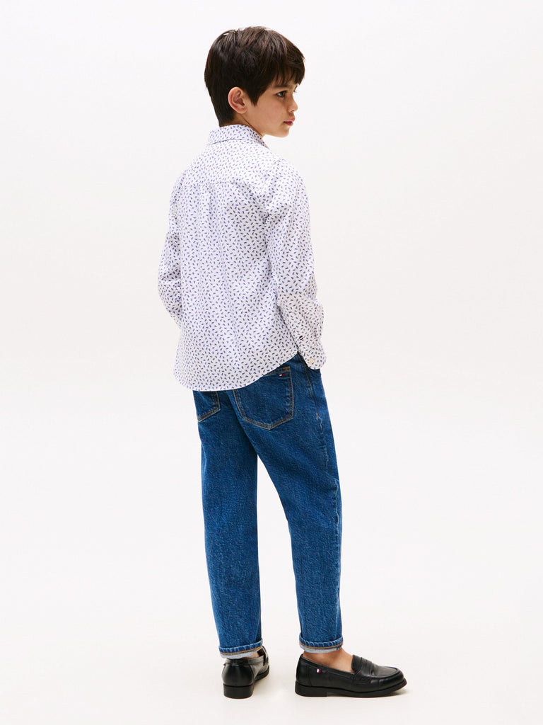 TOMMY HILFIGER ALL OVER MINI PRINT SHIRT LS