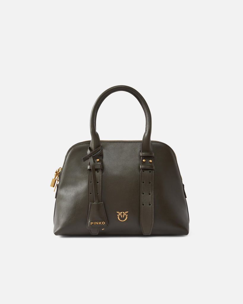 PINKO BOWLING BAG MEDIUM VITELLO MOR