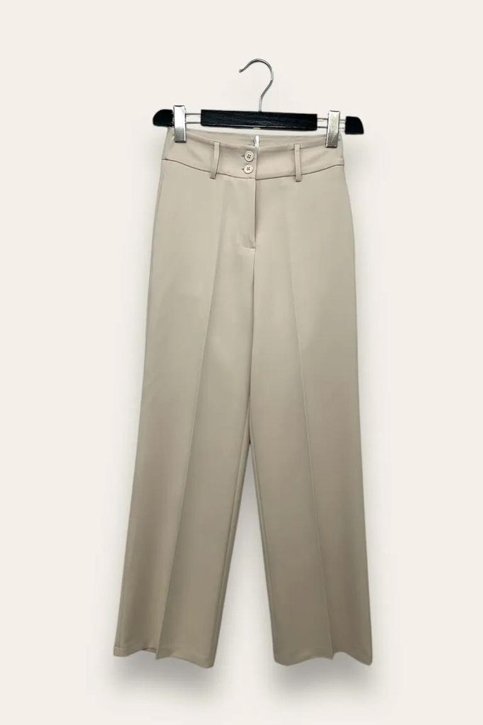 LOVEme Pantalone a palazzo 2 bottoni alla cintura
