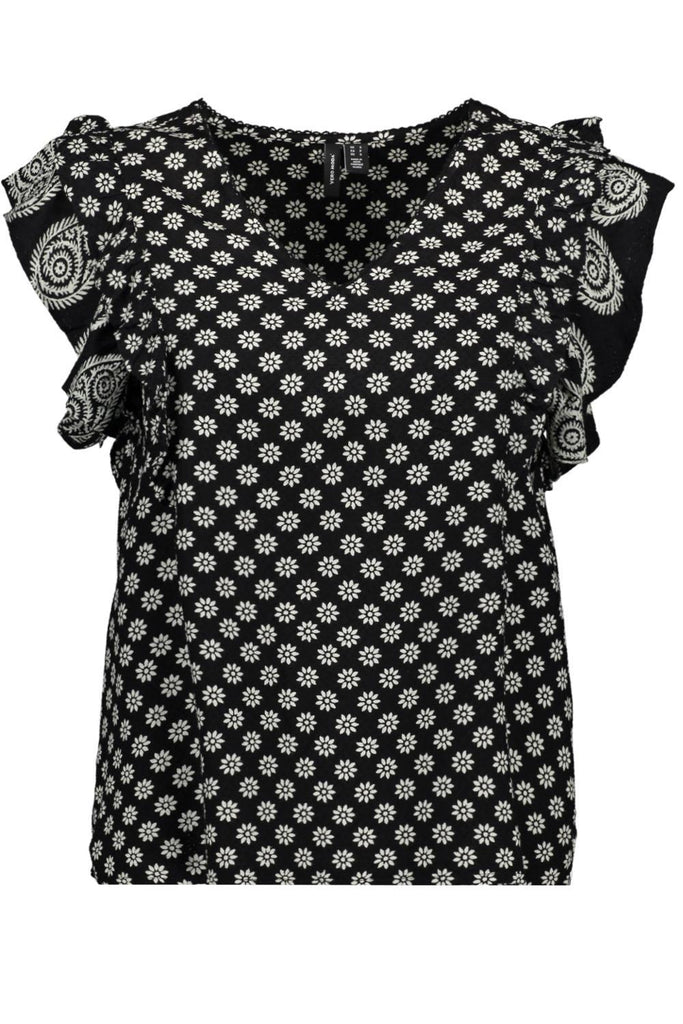 VERO MODA VMSIMI SAVANNA CAP SLEEVE TOP WVN GA