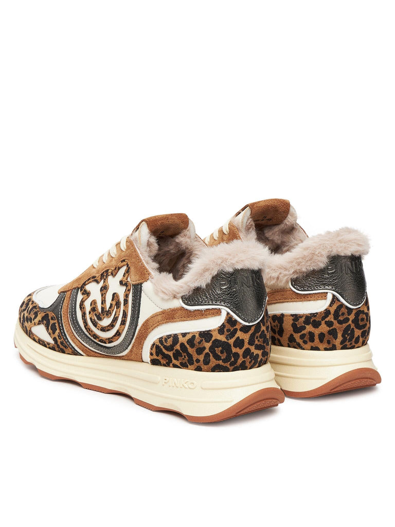 PINKO ZOE 01 - SNEAKER PRINTED COW SUEDE/CALF LEATHER/LINING