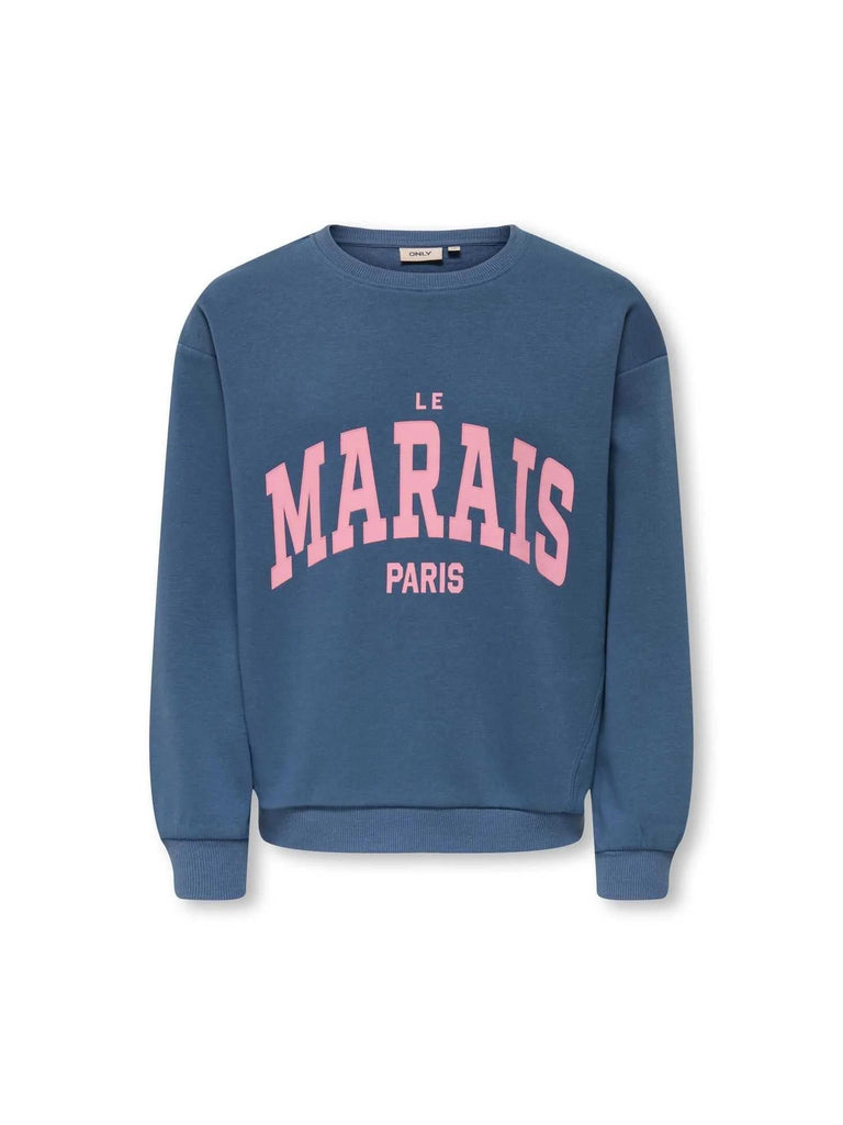 ONLY KIDS KOGMARISA L/S O-NECK LOOSE PRINTED SWT