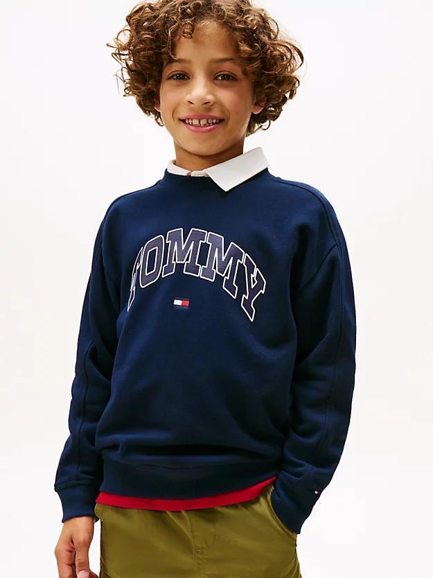 TOMMY HILFIGER VARSITY RAISED PRINT SWEATSHIR