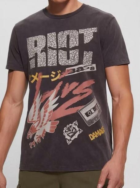 GUESS SS BSC RIOT TOUR TEE