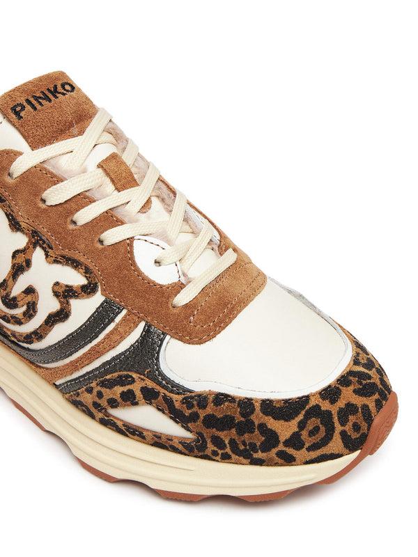 PINKO ZOE 01 - SNEAKER PRINTED COW SUEDE/CALF LEATHER/LINING