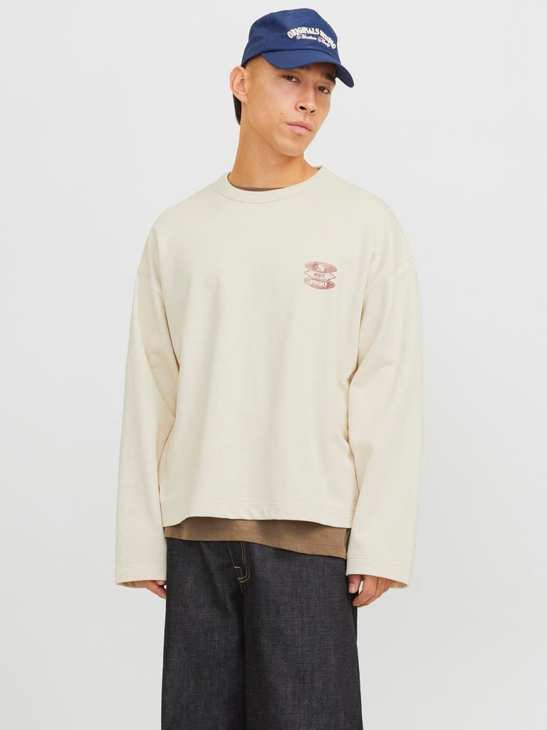 JACK AND JONES JORRETIRO BACK SWEAT CREW NECK SE25