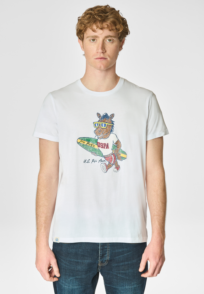 U.S. POLO ASSN HORS -T-SHIRT SS  WITH MASCOTTE PRINT
