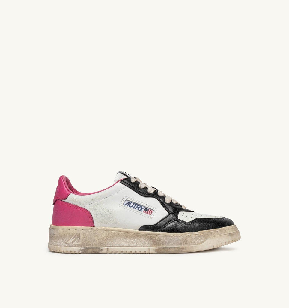 AUTRY SUP VINT LOW WOM - LEAT/LEAT BLK/SHCKPNK