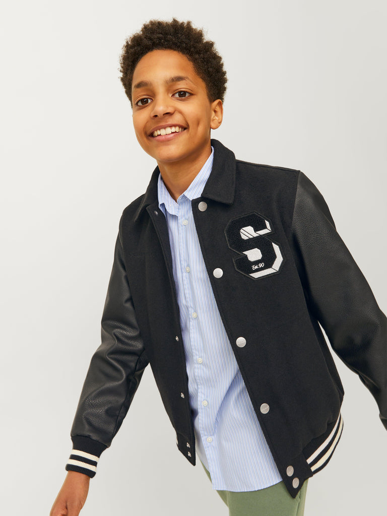 JACK JONES KIDS JORCARTER VARSITY WOOL BLEND BOMBER JNR