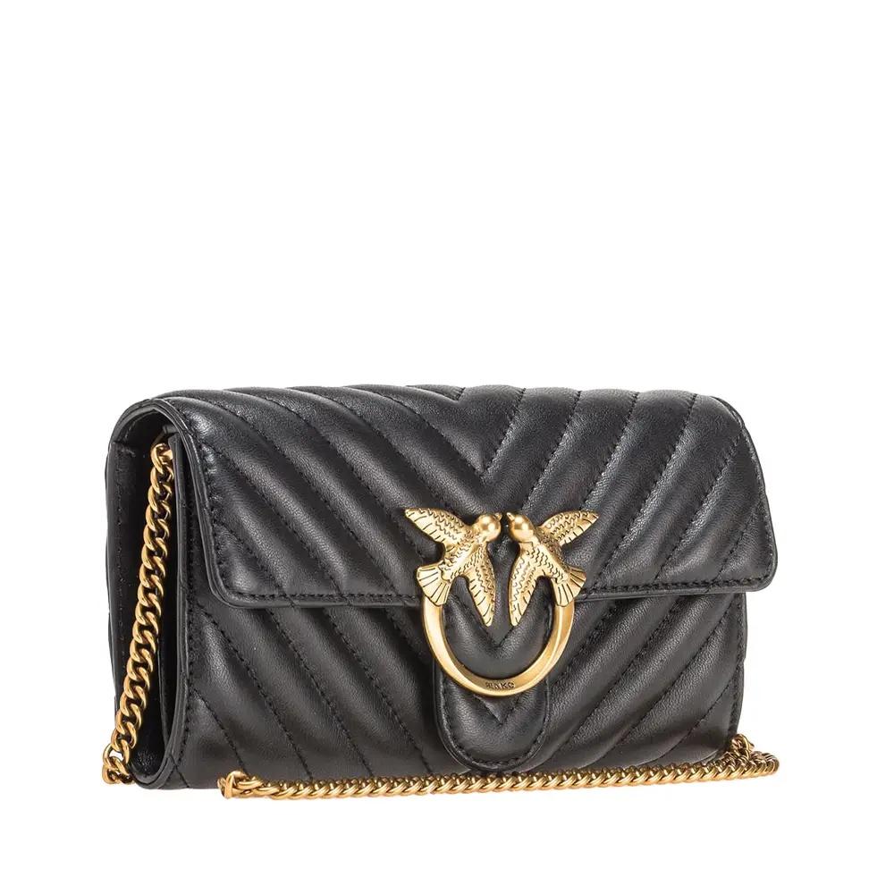 PINKO LOVE ONE WALLET C  SHEEP NAPPA CHEVRON
