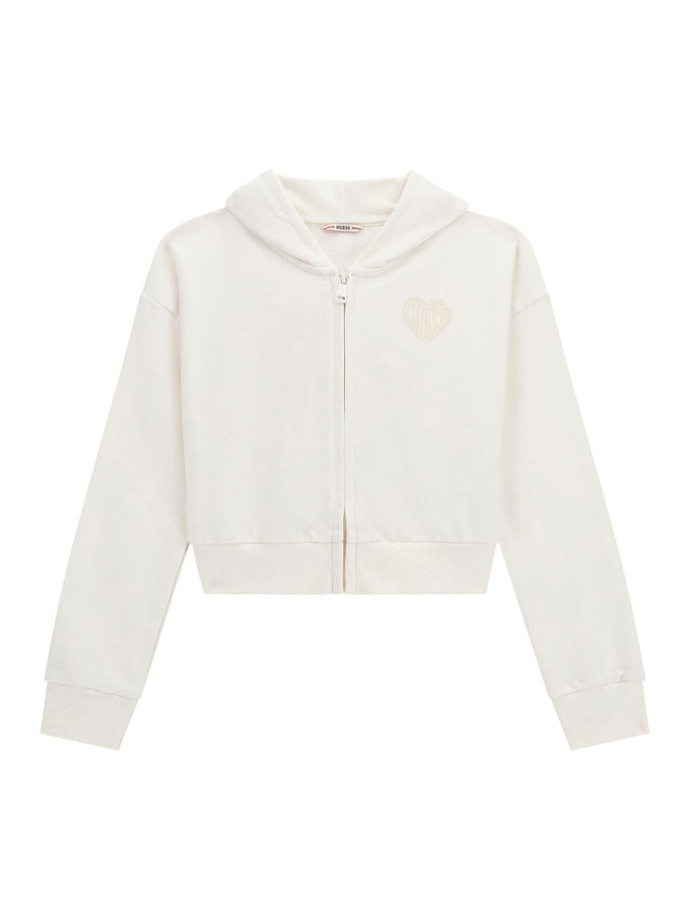 GUESS HOODED LS ACTIVE TOP W/ZIP