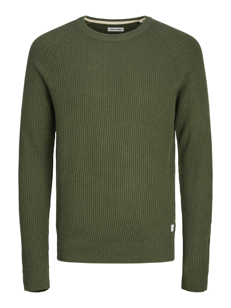 JACK AND JONES JJPANNEL KNIT CREW NECK AW24