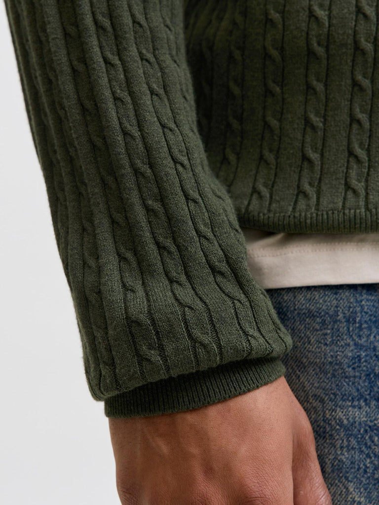 JACK AND JONES JJEEMIL KNIT CABLE CREW NECK NOOS