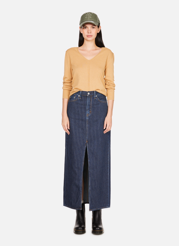 CALVIN KLEIN COTTON SILK V-NECK S