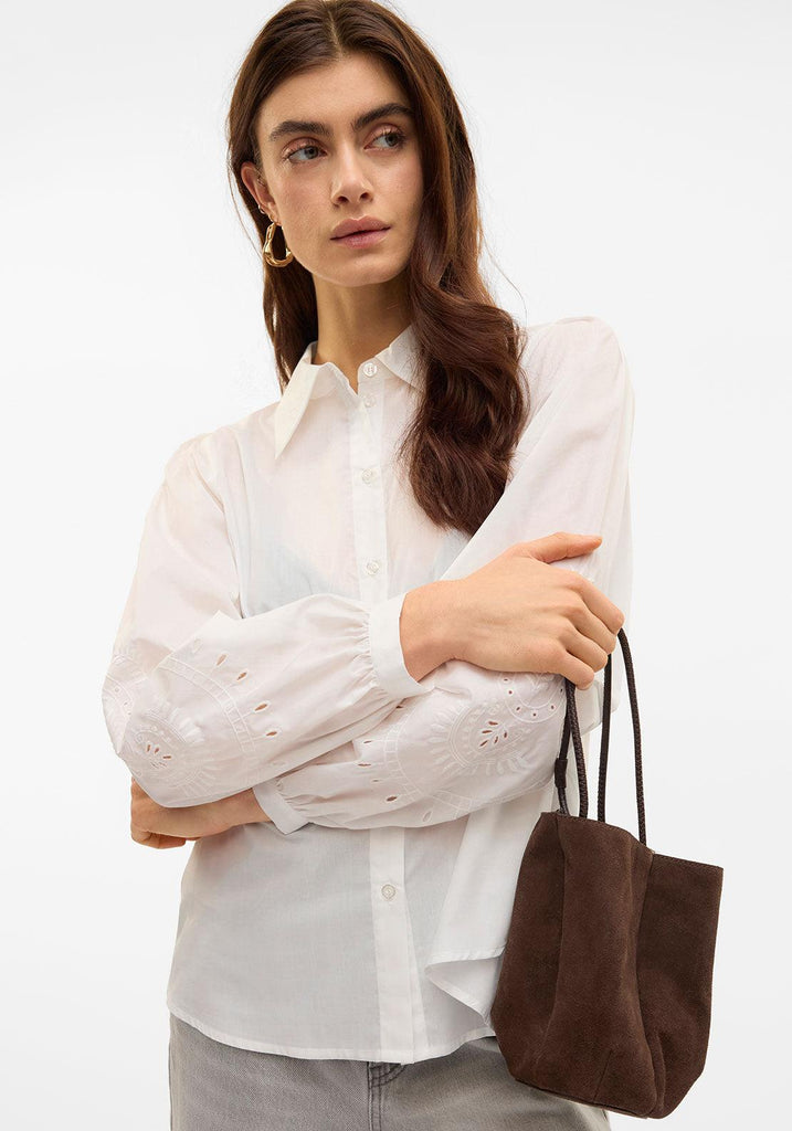 VERO MODA VMKAVA EMB LS SHIRT WVN GA