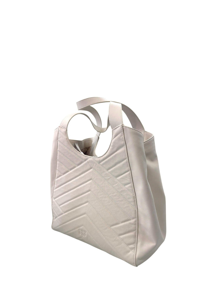 PINKO TOTE BAG VITELLO FIORE PUZZLE