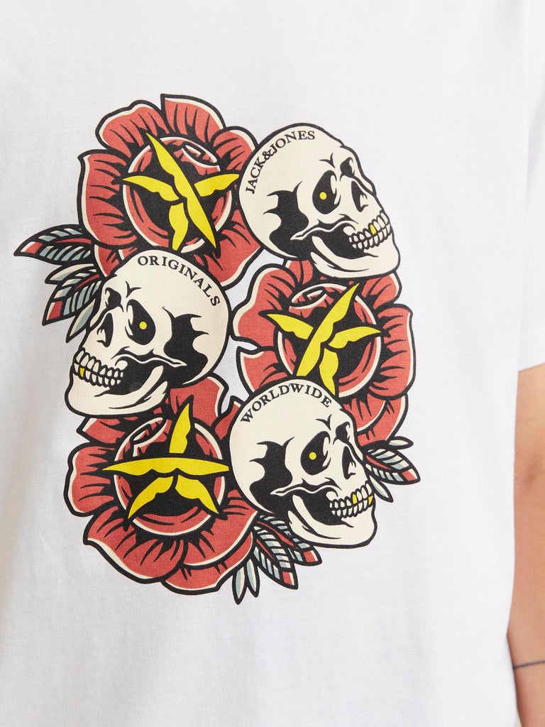 JACK AND JONES JORANATOMY SKULL TEE SS CREW NECK SN