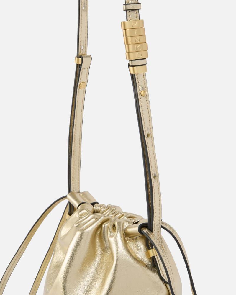 PINKO SLOUCHY MINI METALLIC SUEDE