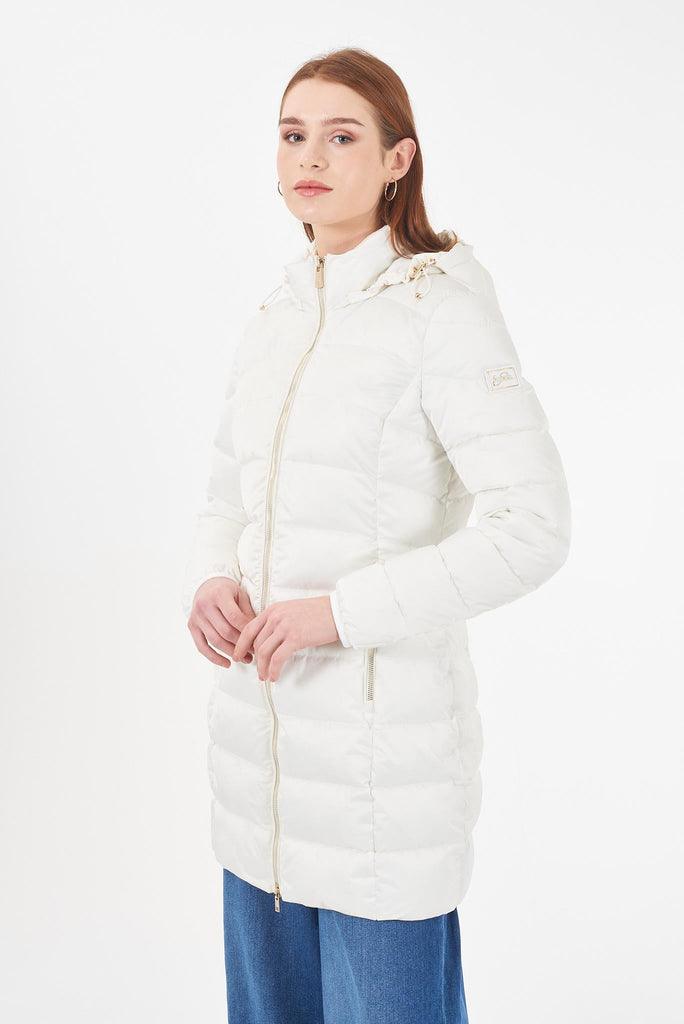 YES ZEE CAPPOTTO DONNA TRAPUNTATO CON CAPPUCCIO