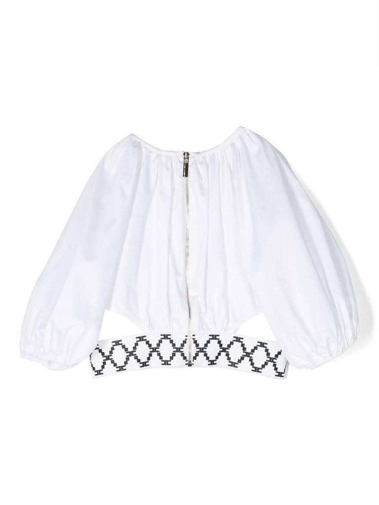 ELISABETTA FRANCHI La Mia Bambina CAMICIA CON RICAMO LOSANGHE