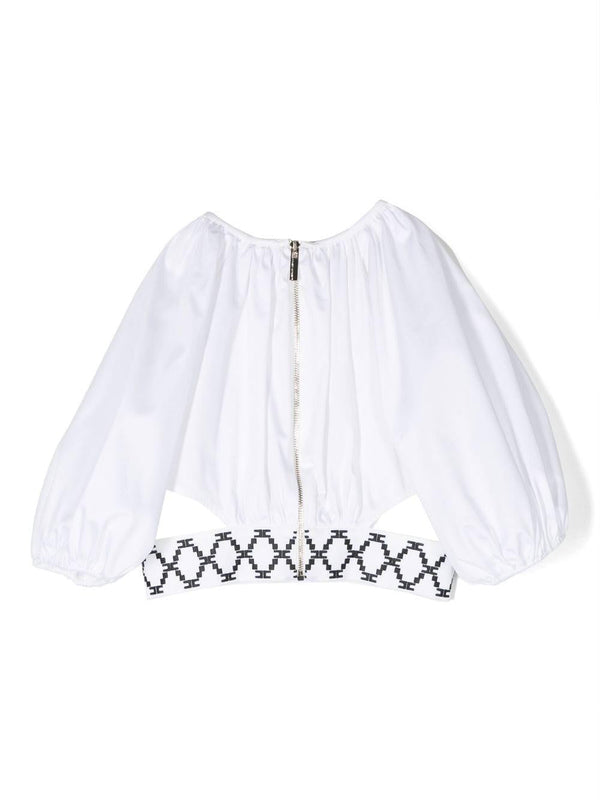 ELISABETTA FRANCHI La Mia Bambina CAMICIA CON RICAMO LOSANGHE