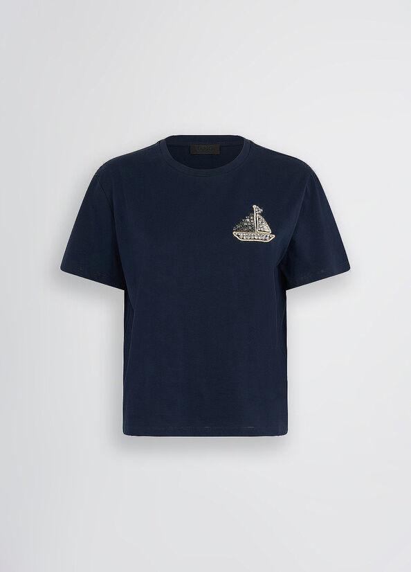 LIU JO T-SHIRT RICAMATA