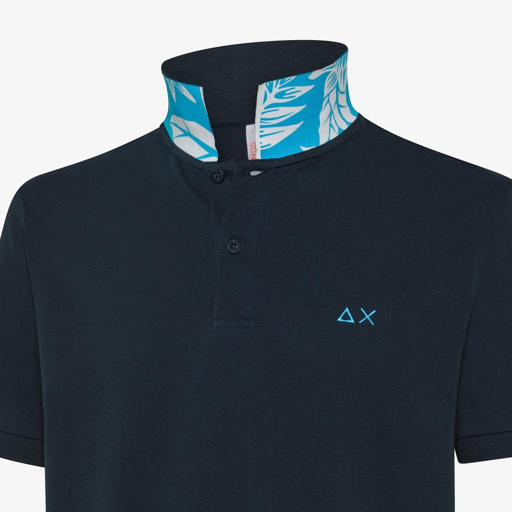 SUN68 POLO PRINT UNDER COLLAR S/S
