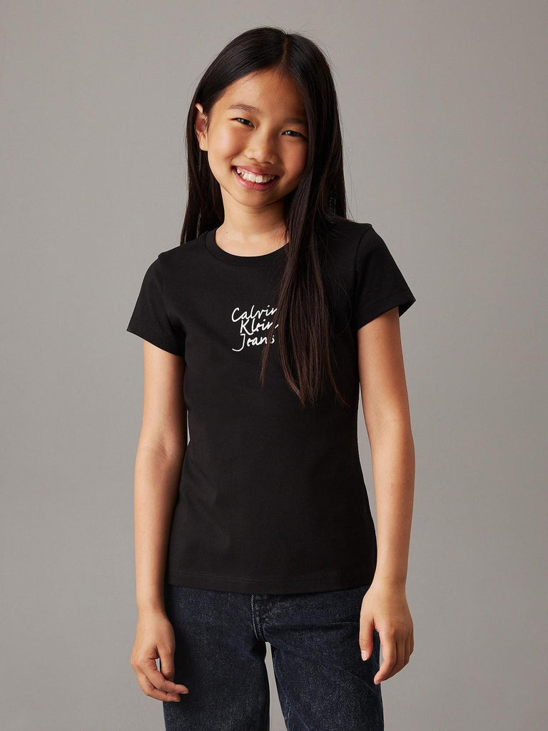 CALVIN KLEIN JEANS HANDWRITING LOGO SS SLIM T-SHI
