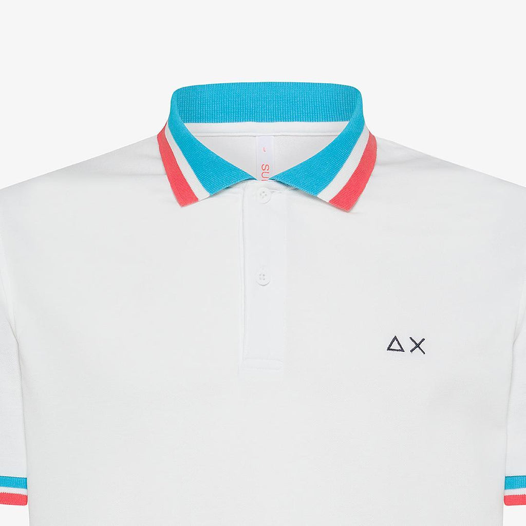 SUN68 POLO COLLAR MULTISTRIPES S/S