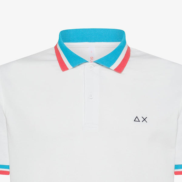 SUN68 POLO COLLAR MULTISTRIPES S/S