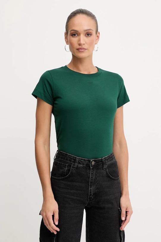 PINKO BASICO T-SHIRT JERSEY LOGO PIN