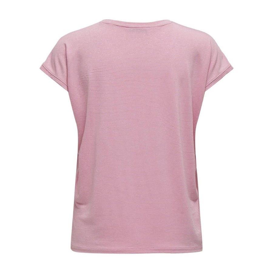 ONLY ONLCLAUDIA S/S GLITTER STRIPE TOP JRS