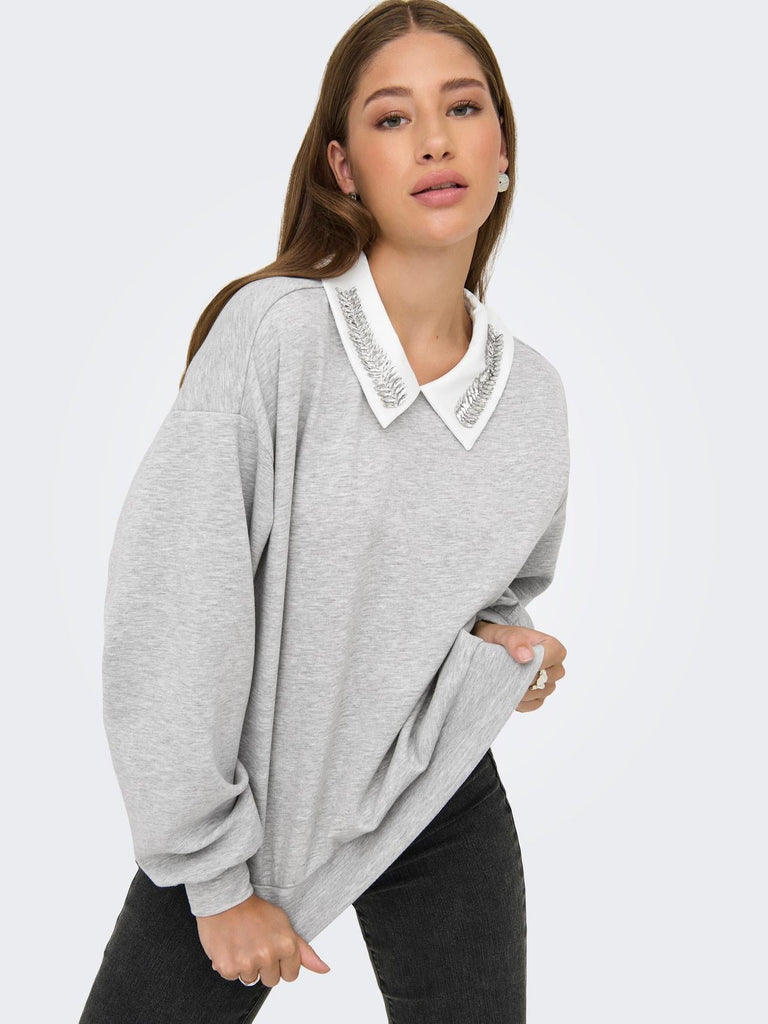 ONLY ONLWILLOW L/S O-NECK EMB. UB SWT
