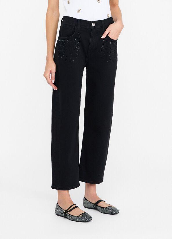 LIU JO ECS PANT.BOY CULT STRASS