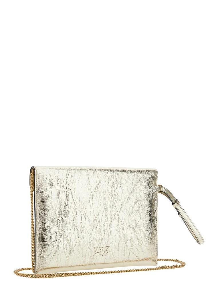 PINKO FLAT PURSE HANDLE USED METALLI