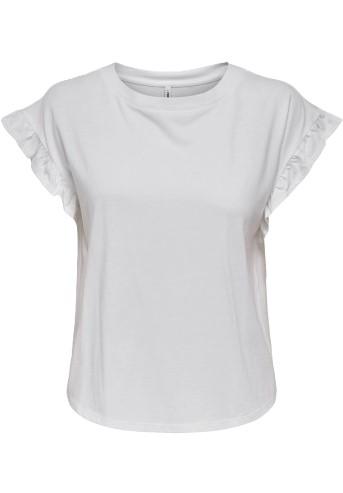 ONLY ONLGRAPE S/S FRILL O-NECK TOP JRS