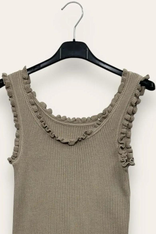 LOVEme Canottaa costine con ruches