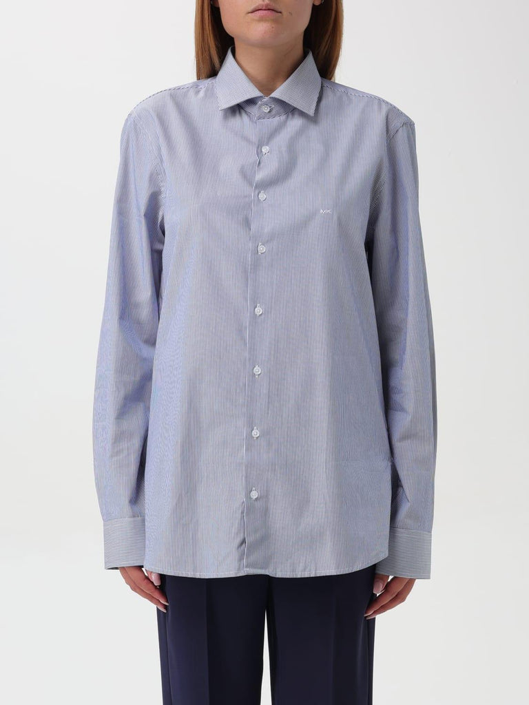 MICHAEL KORS POPLIN STRIPE SLIM SHIRT