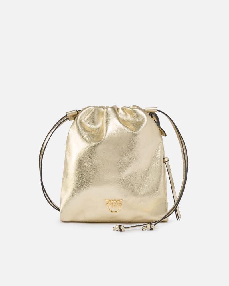 PINKO SLOUCHY MINI METALLIC SUEDE