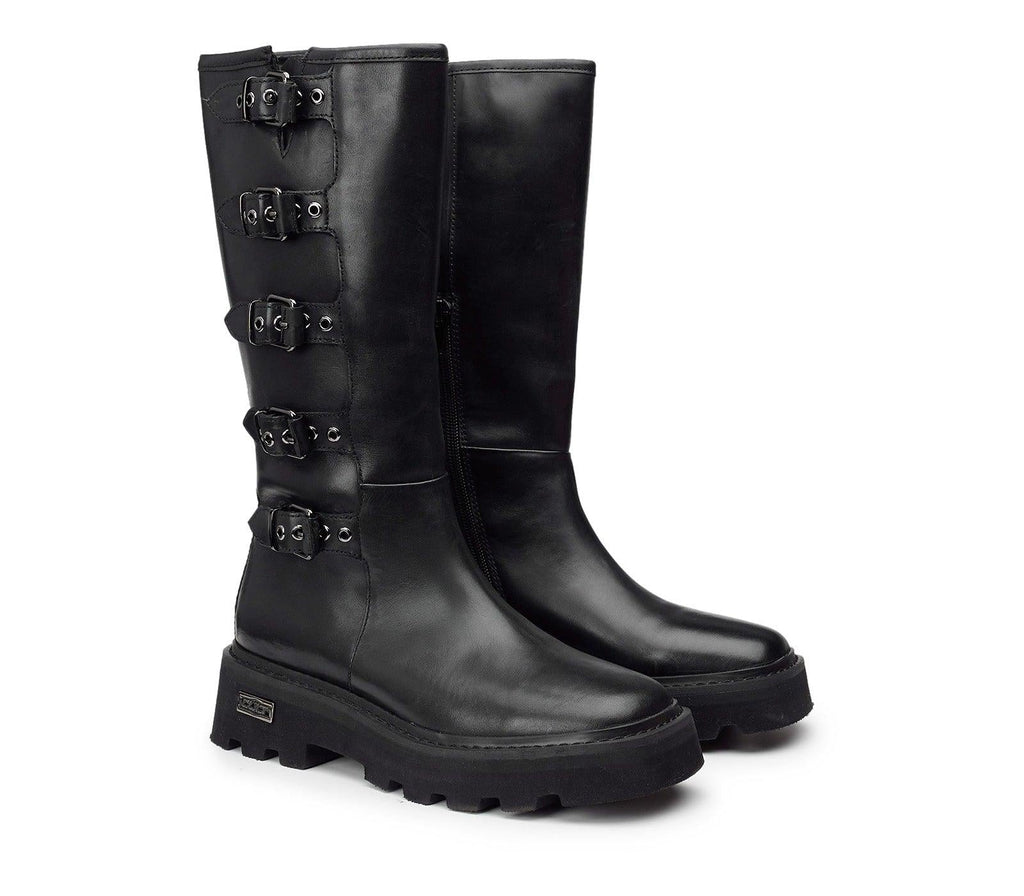 CULT SKIN 3984 BOOT W LEATHER BLACK