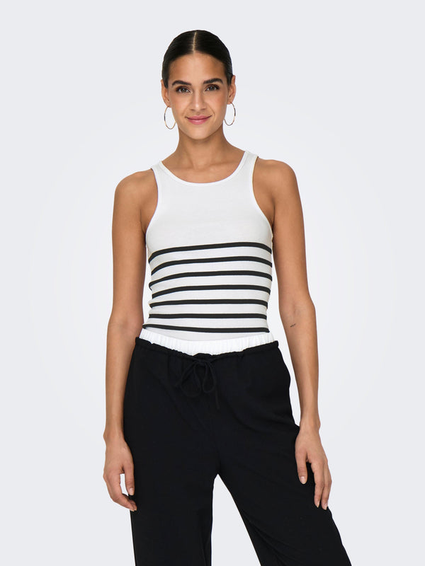 ONLY ONLKENYA RIB STRIPE TANK TOP JRS NOOS