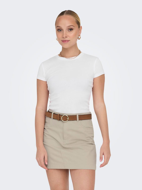 ONLY ONLELINA S/S O-NECK SHORT TOP JRS NOOS