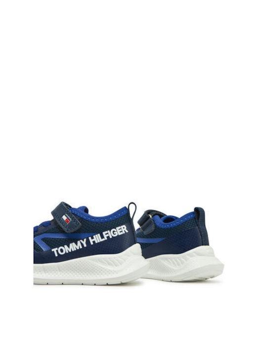 TOMMY HILFIGER STRIPE SNEAKER BASSA LACCI/VELCRO
