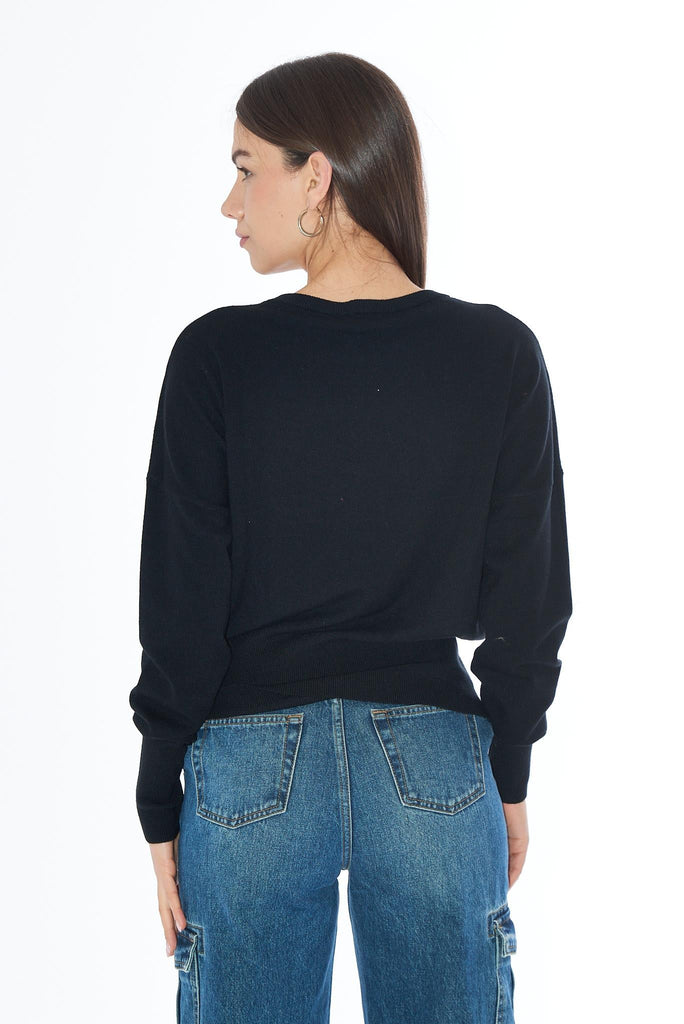 YES ZEE MAGLIA DONNA CON POLSI E FONDO ALTO