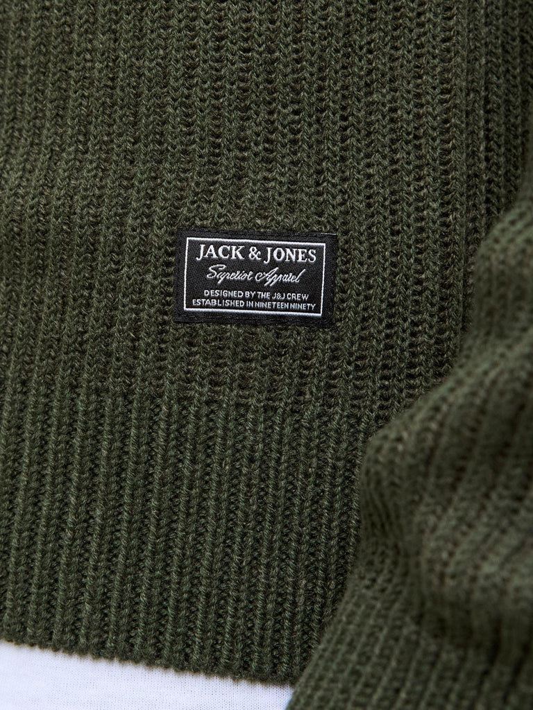 JACK AND JONES JJPANNEL KNIT CREW NECK AW25