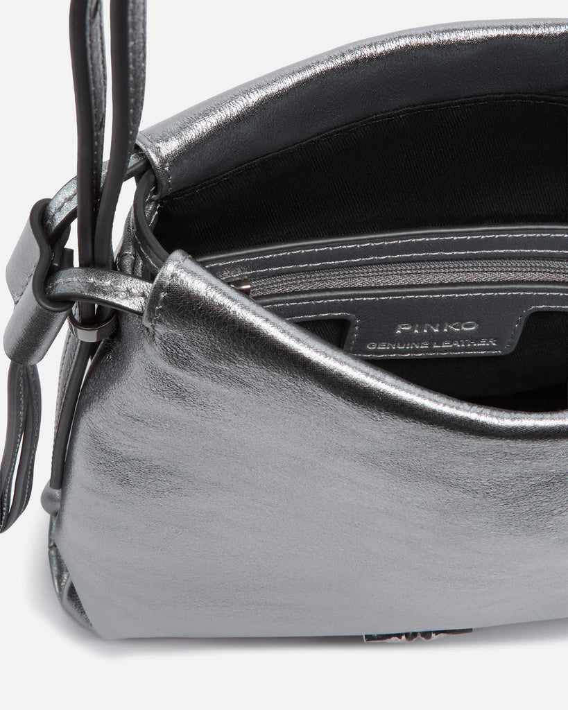PINKO SLOUCHY MINI METALLIC SUEDE